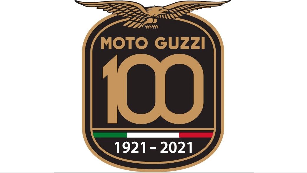 logo 100 aniversario moto guzzi